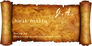 Jurik Attila névjegykártya