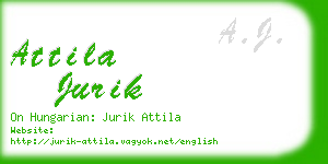 attila jurik business card